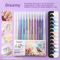 Stylo Gel 3D Grande Capacité Effaçable Pointe 1,0 mm Multi-surfaces pour Bureau, Étudiants, Enfants, Bricolage, Guka, Coloriage et Graffiti