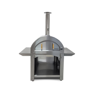 Four à <span class=keywords><strong>pizza</strong></span> italien portable et pliable en acier inoxydable pour cour extérieure, gril à charbon et bois, four à viande braisée et rôtie - Product Image 5