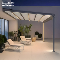 Auvent pliable électriquement terrasse Villa cour parasol aluminium abri de pluie télécommande automatique télescopique