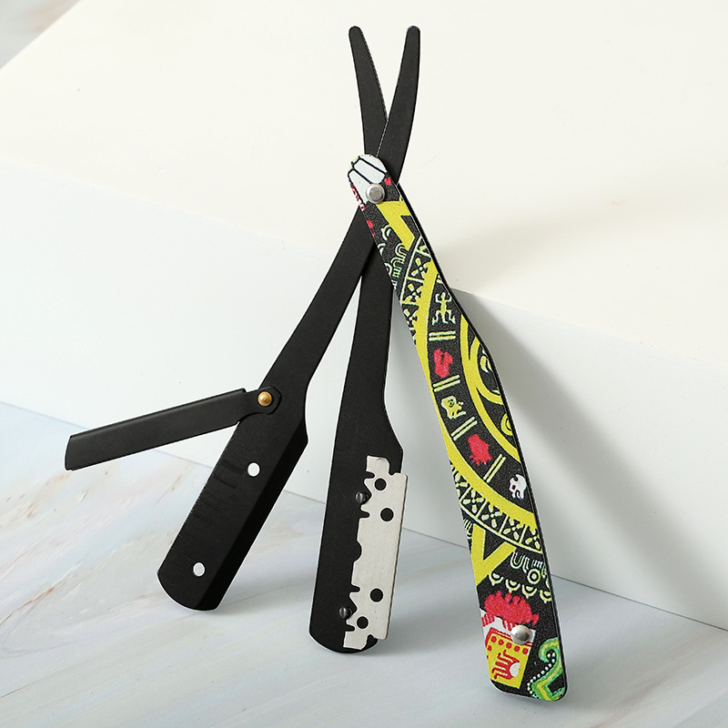 Motif totem jaune 3D noir
