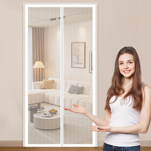 Cortina de puerta a prueba de Mosquitos de diseño moderno, fibra de vidrio con malla de PP y poliéster para uso doméstico y hotelero - Product Image 1