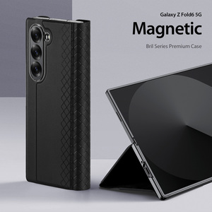 เคสโทรศัพท์แบบใส่การ์ด เหมาะสำหรับโทรศัพท์พับได้ Z Fold 6/W25 พร้อมช่องใส่การ์ดในตัว เคสแบบพับได้ - Product Image 3