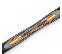 Kabel Jaringan CAT5E FTP Outdoor 4 Pasang Konduktor Solid Berlapis PVC PE Bersertifikasi CE CCA/BC Kabel Ethernet LAN