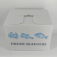 Boîte en plastique ondulé PP de qualité alimentaire, écologique et recyclable, étanche, pour l'emballage des produits de la mer en chaîne du froid, pour le poisson congelé