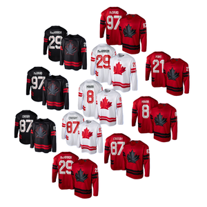 Großhandel Herren Schwarz Weiß Rot Neues Modell Eishockey Kanada Trikot 29 Nathan und MacKinnon 8 Cale oder Makar 97 Connor McDavid - Product Image 1