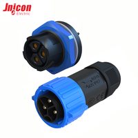 Connecteur mâle/femelle en nylon M25 3 broches 50A 300V IP67 étanche, prise d'alimentation industrielle robuste pour système d'énergie solaire