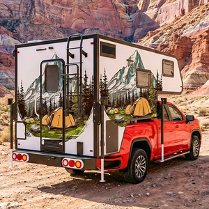 Aluminum Mini-172 Modern Waterproof Lightweight Pickup Truck Camper with Solar Panels Toilet <b>Kitchen</b> Shower for 4x4 <b>Camping</b> - Product Image 2