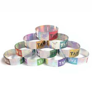 Pulseras de Tyvek Holográficas Personalizadas, Pulseras de Papel Sintético Impermeables para Eventos de Personal de Empresa, Pulseras Promocionales de <span class=keywords><strong>Acceso</strong></span> - Product Image 5