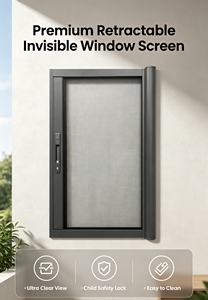<span class=keywords><strong>Moustiquaire</strong></span> de fenêtre moderne rétractable en aluminium à haute transmission lumineuse, garantie 5 ans pour les magasins d'amélioration de l'habitat - Product Image 6