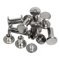 M3 M4 M5 2mm Femelle Mâle En Acier Inoxydable Croix Fendue Dôme Tête Laisse Rivets Reliure Chicago Vis pour Livre Sac À Main