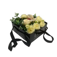 Haute qualité fleurs fraîches et fruits boîte vide carré Transparent cadeau d'anniversaire saint valentin emballage cadeau boîte de papier