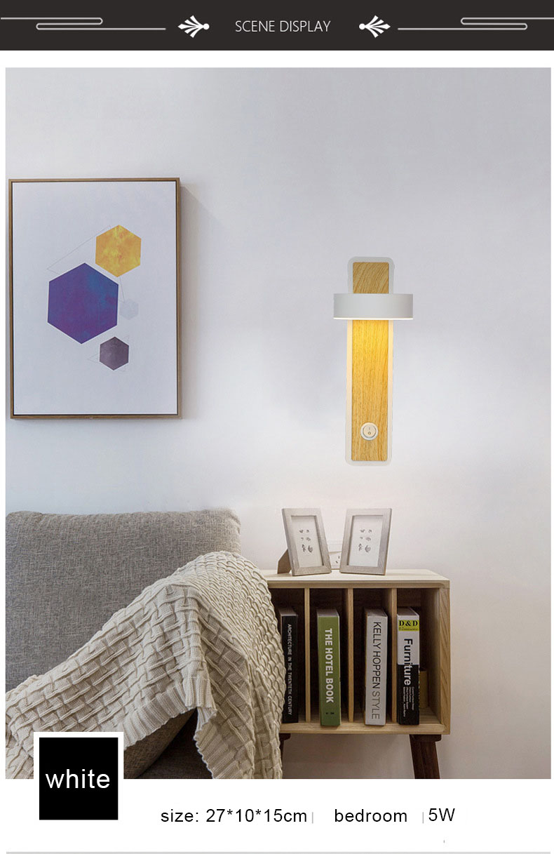 Modern Wall Mounted Lights for Home Interior Bedroom Lighting Fixtures Nordic Bedside LED Sconce Wall Lamp Indoor