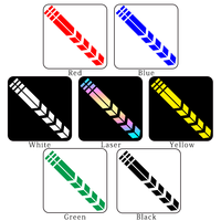 35X5 cm Autocollant de voiture étanche pour moto et vélo Étiquette d'avertissement de sécurité Bar Patch Film de fenêtre réfléchissant pour la position du logo