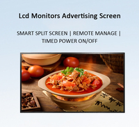 32 pulgadas Android Ultra-Estrecho bisel LCD Digital Signage Software montaje en pared LCD publicidad pantalla para Centro Comercial restaurante