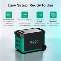 Générateur solaire portable MECO 4KWh Pro 2200W avec batterie au lithium, 4019Wh, onde sinusoïdale pure, pour coupures de courant d'urgence avec MPPT