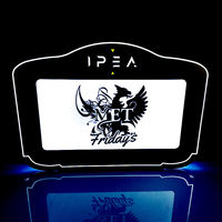 Présentoir VIP lumineux LED étanche en acrylique pour service de bouteilles, personnalisable avec logo couleur, pour Thanksgiving et boîtes de nuit