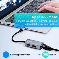 Adaptador Ethernet Gigabit USB a RJ45 FJGEAR de 1000 Mbps, Sin Controladores, Plug-and-Play para Computadora Portátil, Escritorio, Impresora, Oficina en Casa, Viajes