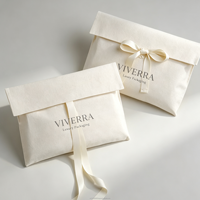 Pochette en coton avec logo personnalisé, pochette cosmétique, rangement maquillage, impression sérigraphique, vente en gros, réutilisable, douce