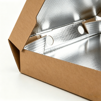 Boîte à pizza personnalisée avec doublure en aluminium, isolée thermiquement, résistante à la graisse, pour livraison longue distance, vente en gros