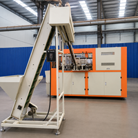 Machine de soufflage de bouteilles PET semi-automatique et écologique avec roulement et pompe pour bouteilles PET jusqu'à 3L, 800-1000 BPH, contrôle PLC