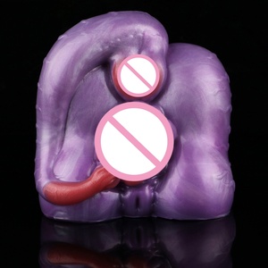 Fantasy Purple Dragon Butt Soft Silicone <b>Masturbation</b> Cup, Single Channel Adult Toy for Men <b>Masturbation</b> - Product Image 2