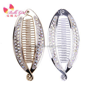 Brincloworld — accessoires pour cheveux de femmes, pinces <span class=keywords><strong>banane</strong></span> en <span class=keywords><strong>or</strong></span>, argent, hématite, strass, Design personnalisé - Product Image 1