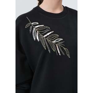 Tunique pour femme avec broderie sur l'épaule - 10629TNK - NOIR - Product Image 2
