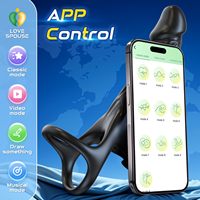 Anneau vibrant pour pénis avec télécommande APP, double pénétration vaginale et anale, pour hommes et couples