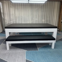 Table de billard professionnelle 9 pieds en bois massif style rétro classique, personnalisée en usine, avec poches en cuir et ardoise de Jiujiang, pour usage domestique