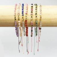 Bracelet de fête en perles de quartz multicouches plaqué or fait main, style bohème, vente en gros