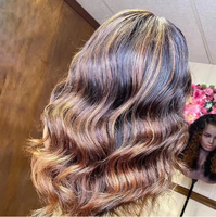 Wig Ekstensi Rambut Virgin Brazil 14 Inci, Keriting Kinky, Bob Pendek, Gaya Body Wave HD untuk Wig Lace Frontal bagi Wanita Kulit Hitam