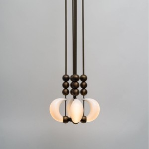 Lustre Appareil d'éclairage suspendu ovale LED E27 pour chambre d'hôtel et salon - Product Image 2