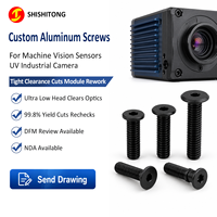 Sekrup Ultra Low Head Khusus 7075 Torx Hex Socket Hitam Hard Anodized Produsen Sekrup untuk Kamera Industri UV