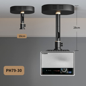 Support de projecteur universel rotatif <span class=keywords><strong>Cine</strong></span>, support de plafond en acier, adaptateur robuste avec longueur réglable, capacité de charge de 15 cm, 15 kg - Product Image 3