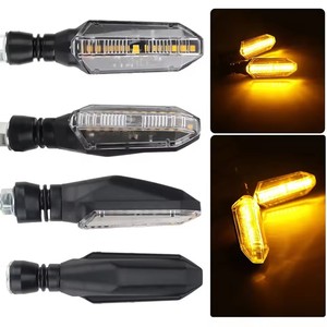 2 Luces Traseras de Señalización para Motocicleta, 12 LED Amarillos, Luz <span class=keywords><strong>Intermitente</strong></span> de Giro, Luces de Dirección Intermitentes, Indicador de Frenado - Product Image 4