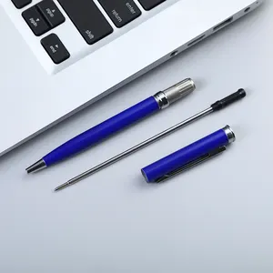 Blue Twist Ballpoint Pen Manufacturer Wholesale High Quality Luxury Black Gift Pen Metal Ball Pens With Custom LOGO