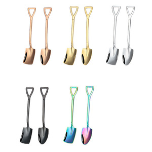 Mini Cuchara de Acero Inoxidable Dorada en Forma de Pala, Cuchara <span class=keywords><strong>para</strong></span> Pastel Arcoíris, Té/Café/Helado, <span class=keywords><strong>para</strong></span> Fiestas - Product Image 5