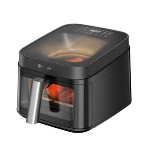 Новая безлопастная аэрофритюрница с окном из стекла, электрическая печь-аэрофритюрница 6,5 л, энергосберегающая умная аэрофритюрница с цифровым управлением - Product Image 3