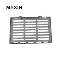 Grille de caniveau en fonte ductile MAXIN MX100030 EN124 D400 certifiée CE, surface en bitume noir, sécurité routière, vente directe usine Chine