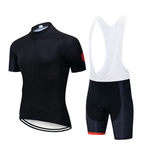 2026NEW Ensemble de maillots de cyclisme pour hommes personnalisés Short à bretelles respirant à manches courtes en noir sans quantité minimale de commande Vêtements de cyclisme pour hommes - Product Image 2