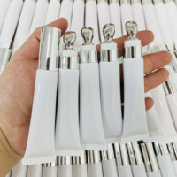 Tubes de gloss à lèvres personnalisables avec logo, emballage cosmétique, flacon 10ml 15ml 20ml, applicateur métallique vide, tube en plastique compressible pour baume à lèvres