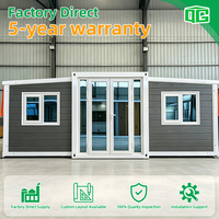 Casa Contenedor Plegable y Expandible de 20 pies/40 pies a Buen Precio, Prefabricada para Villas, Casa Móvil Pequeña Lista para Habitar, con 2, 3 o 4 Dormitorios