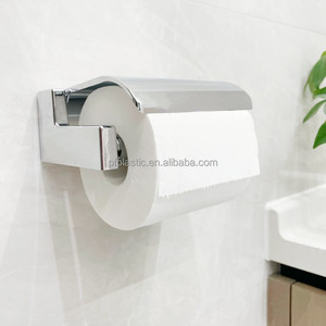 バスルーム用トイレミラーカラー自己接着紙ホルダー,クロームドシルバーウォールマウントティッシュペーパータオルホルダー - Product Image 1