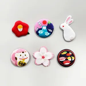 Good material creative cloth print cute souvenir magnets fridge