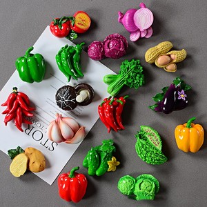 Aimants de réfrigérateur créatifs en résine 3D, fruits et légumes - Product Image 1