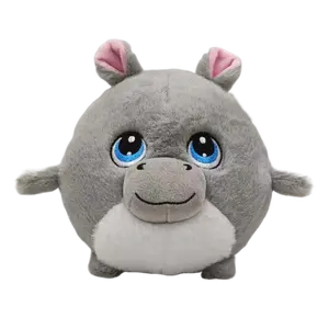 Poupée en peluche personnalisée de 5 pouces, prix de gros, larton, hippopotame, jouets en peluche