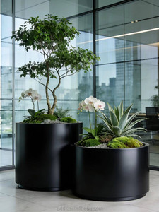 Panca decorativa da interno a forma di S Y111, <span class=keywords><strong>vasi</strong></span> per piante in fibra di vetro FRP moderni nordici con logo personalizzato per uso esterno ospedaliero, per attesa prolungata - Product Image 5