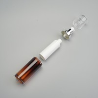 Flacon de sérum cosmétique rechargeable écologique avec pompe sans air en PP de 30 ml, emballage personnalisé de luxe en plastique pour soins de la peau
