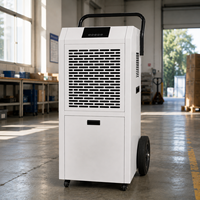 Nouveau déshumidificateur commercial portable 168L/jour avec roues et écran numérique pour le contrôle de l'humidité des petites caves
