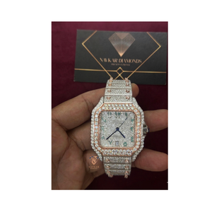 Best Quality Luxury 925 Sterling Silver VVS Moissanite Diamond <b>Watch</b> for Men Iced Out Jewelry Waterproof Available For Sale - Product Image 6